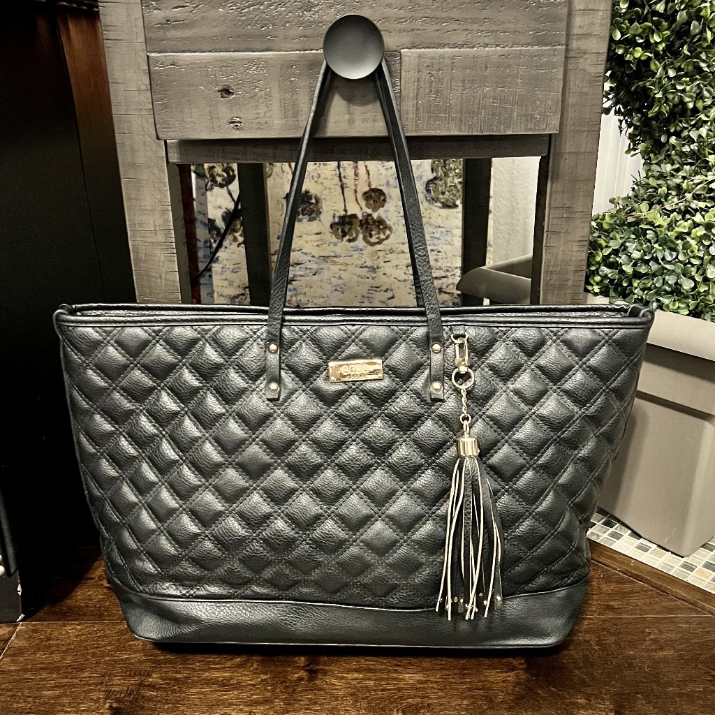 Bcbg Black Quilted Tote